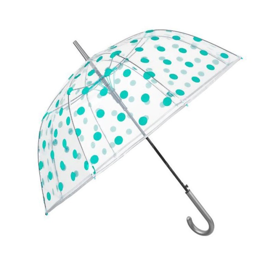 Online Parapluie Transparent Automatique Pois Vert