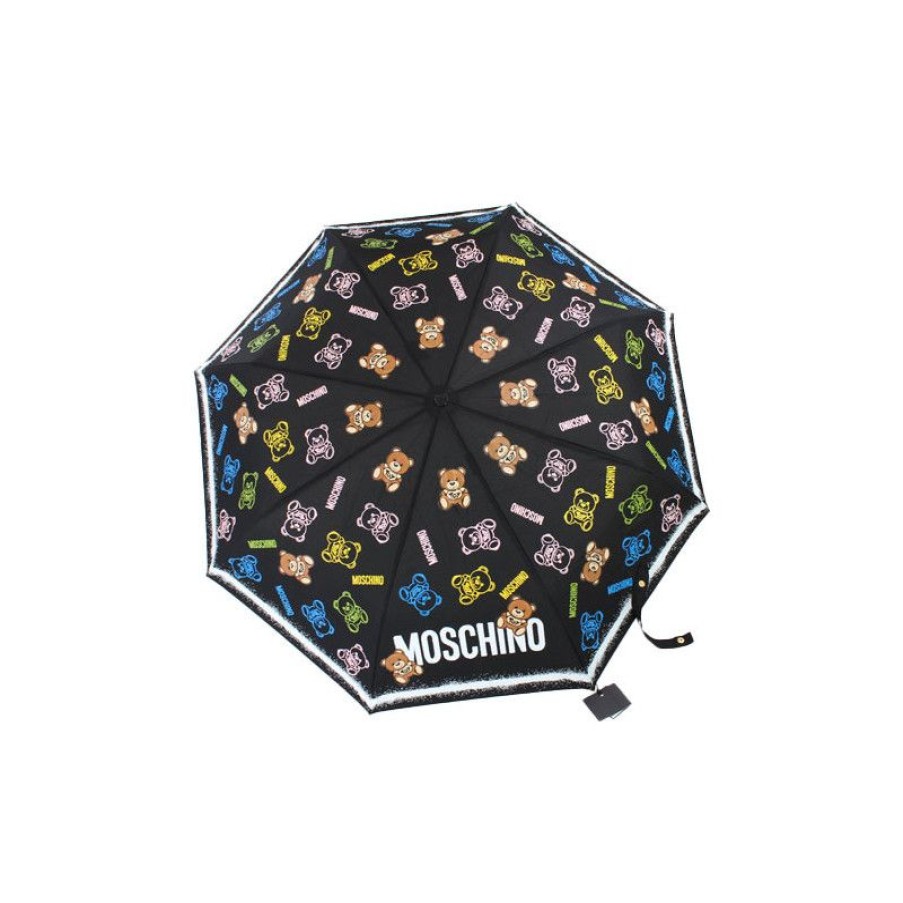 Clearance Parapluie Noir Pliant Toy Band Moschino