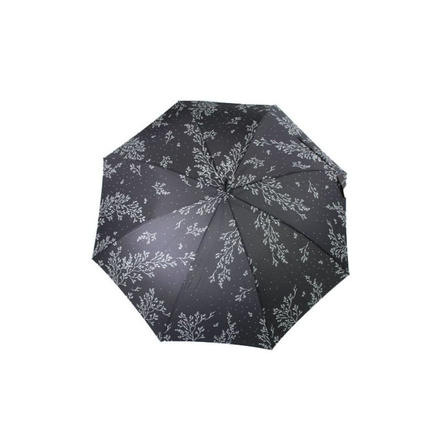 Clearance Parapluie Original Cardin Motif Floral Noir