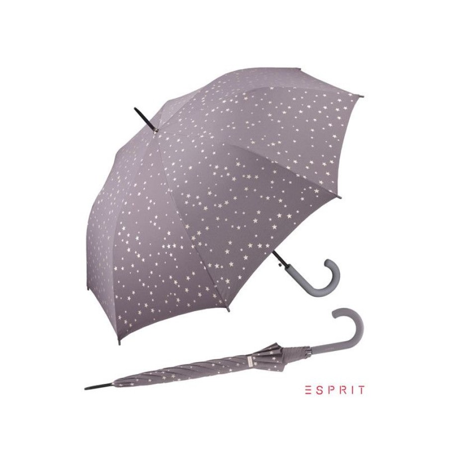 New Parapluie Canne Esprit Stars Fond Gris