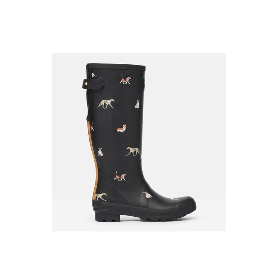 Online Bottes De Pluie Femme En Noir Motif Chiens