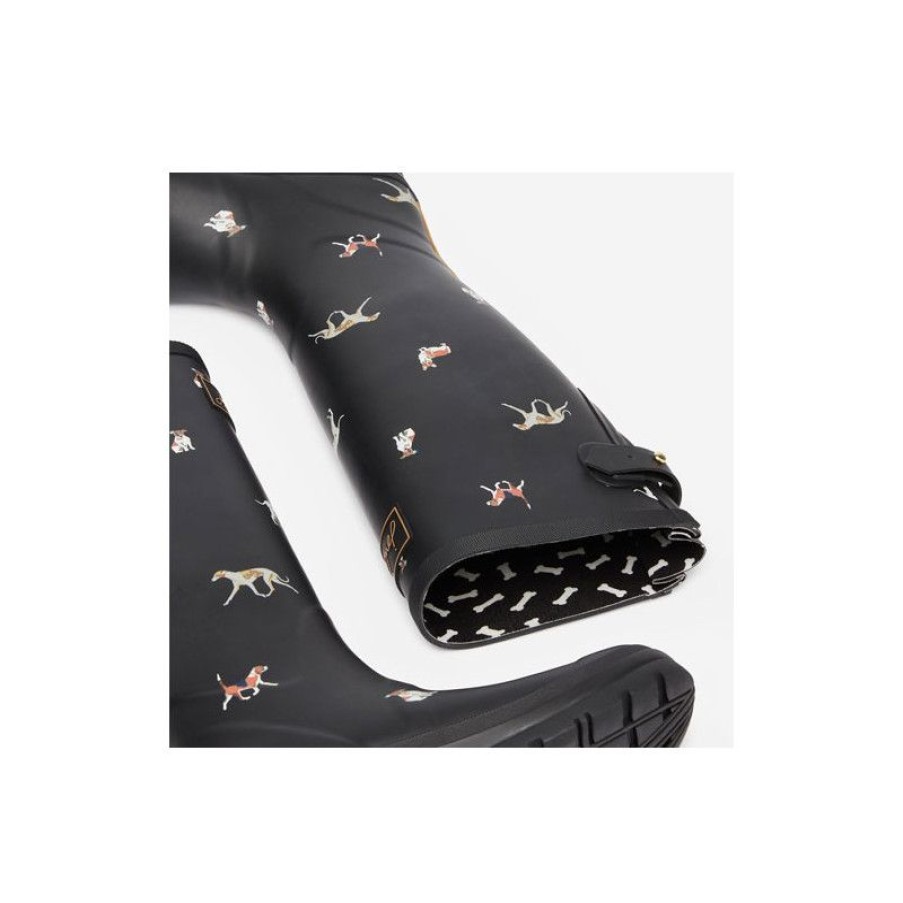 Online Bottes De Pluie Femme En Noir Motif Chiens