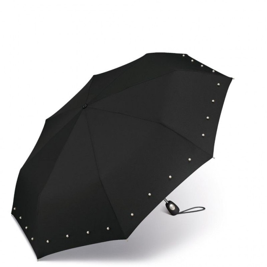 New Parapluie Pliant Noir Et Perles Pierre Cardin