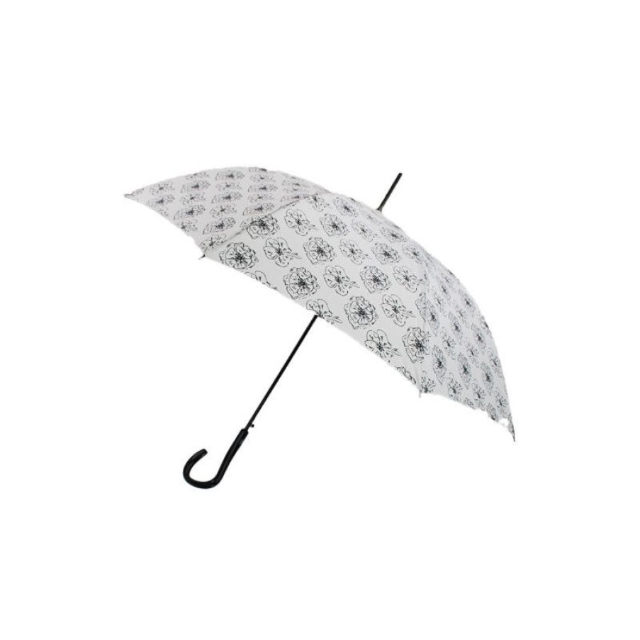 Wholesale Parapluie Black & White Flower Pierre Cardin