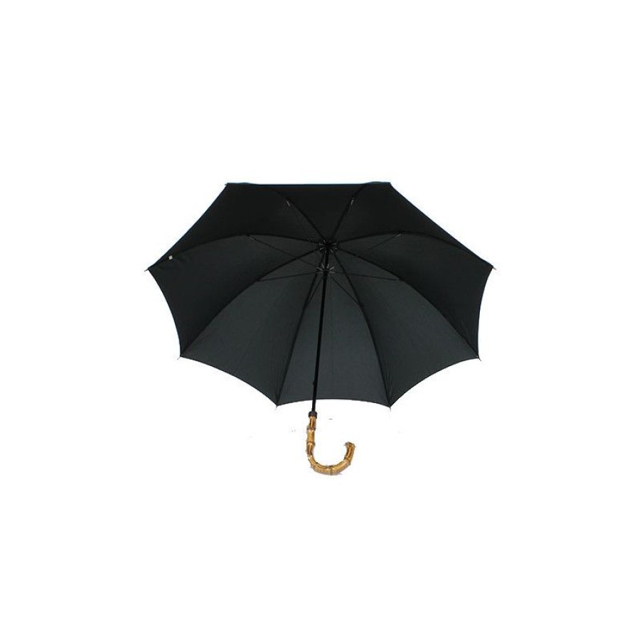 Hot Parapluie Noir Homme Poigne Bambou