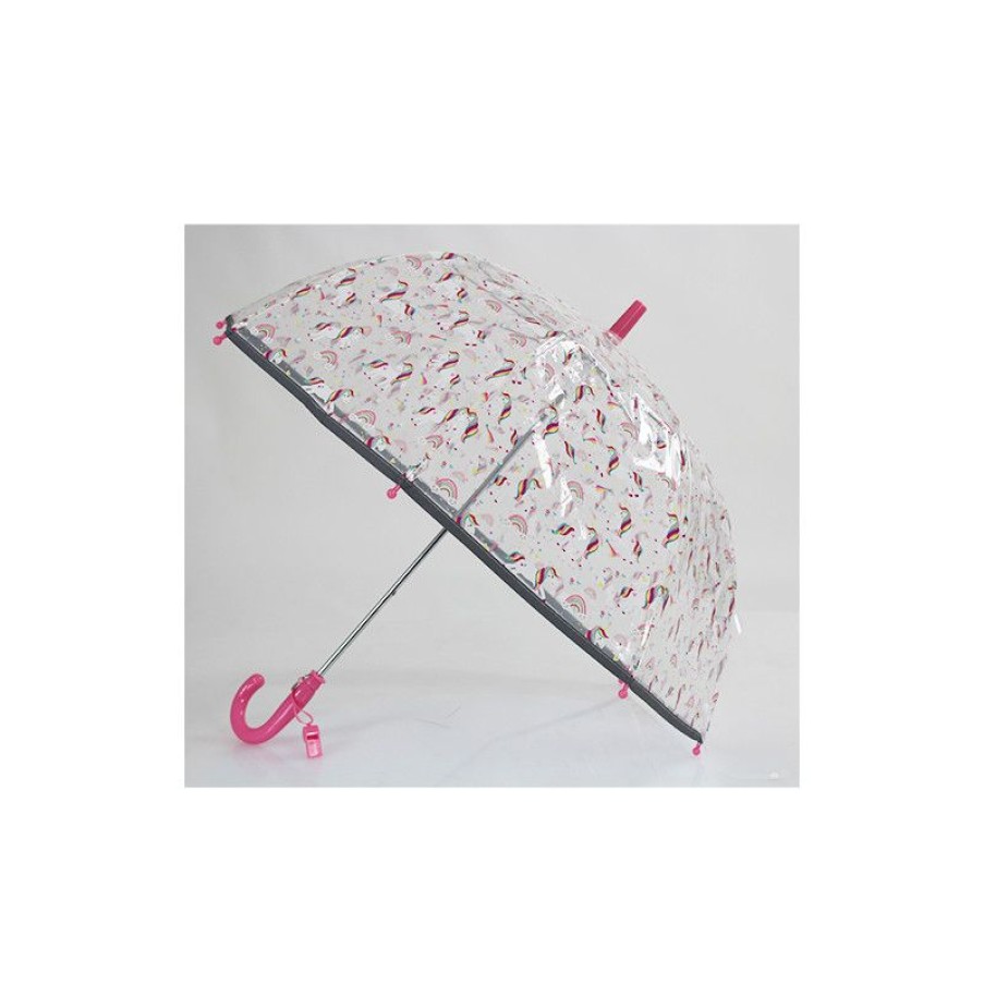 Wholesale Parapluie Transparent Rose Petites Licornes