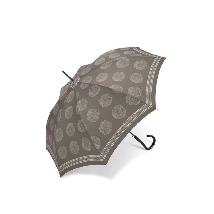 Clearance Parapluie Pierre Cardin Couleur Taupe Motif Ethnique