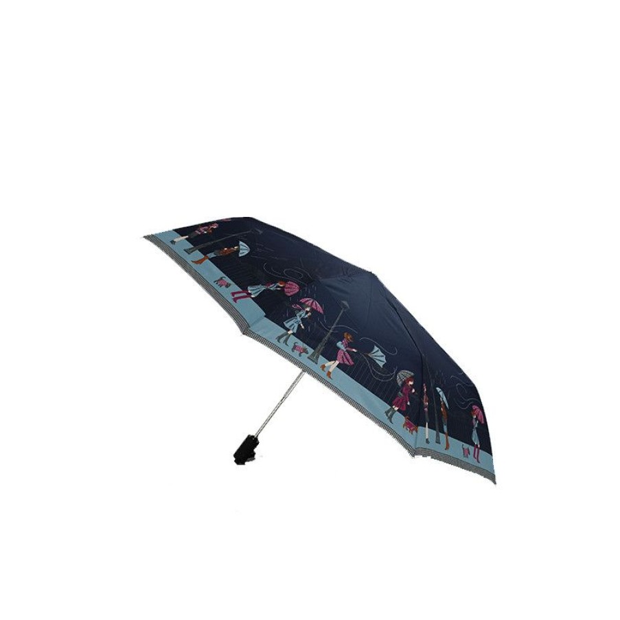 Hot Parapluie Pliant Bleu Femme Motif Tempu00Eate En Ville