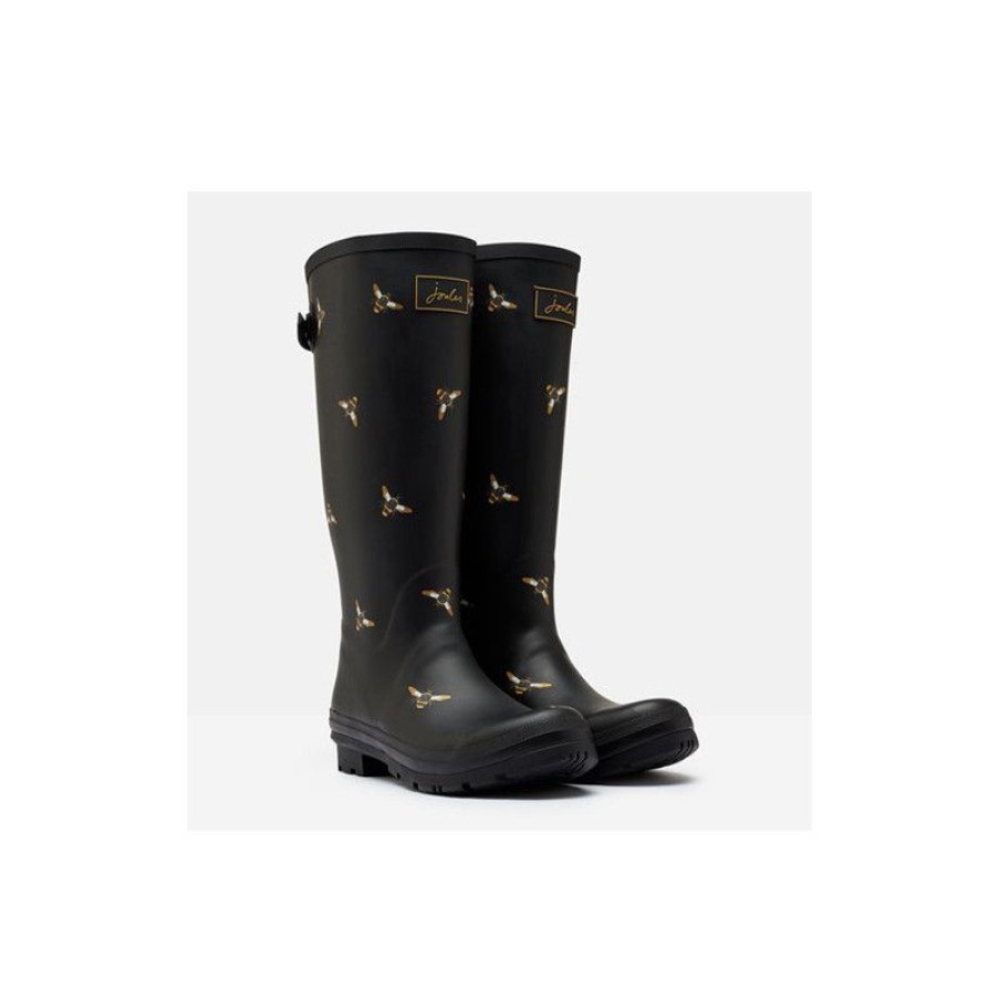 Online Bottes De Pluie Femme Noir Motif Abeilles