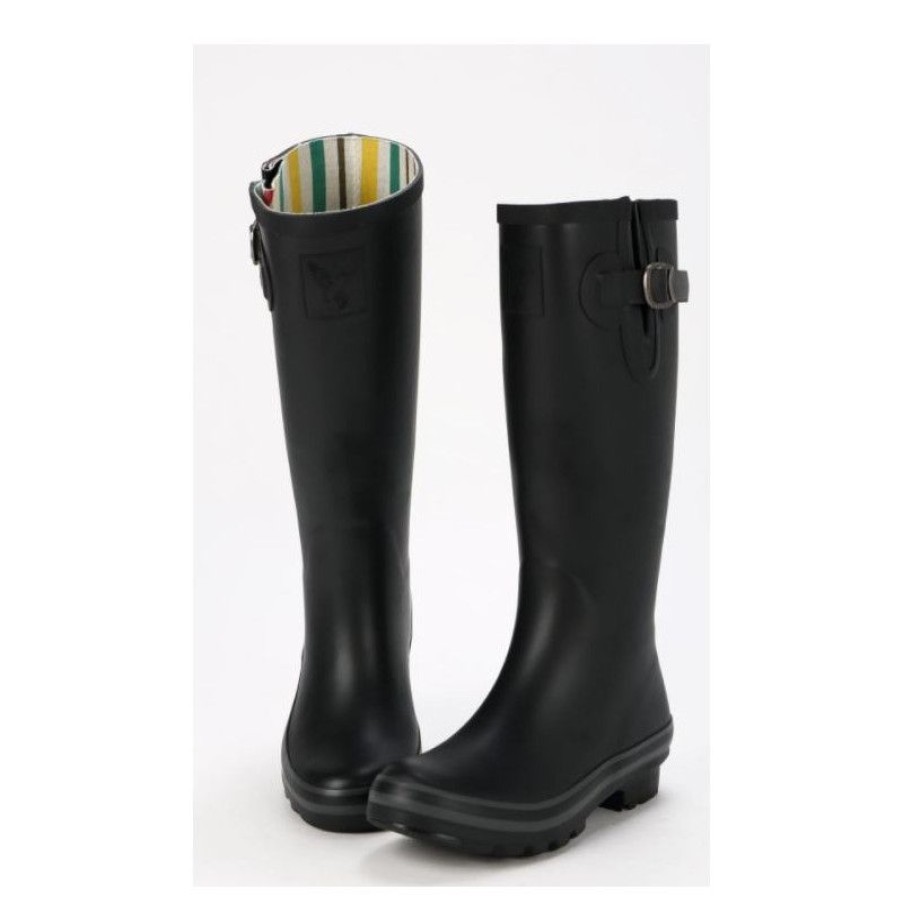 New Botte De Pluie Noire Pour Femme