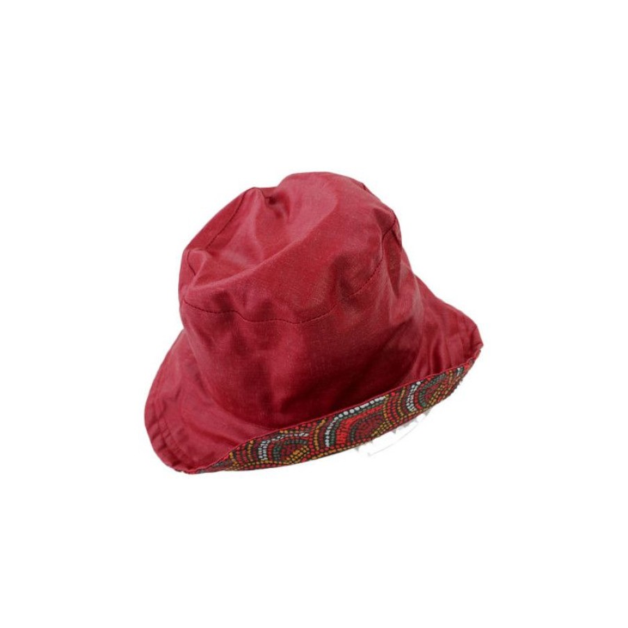 Wholesale Chapeau De Pluie Rouge Revers Motif Ethnique