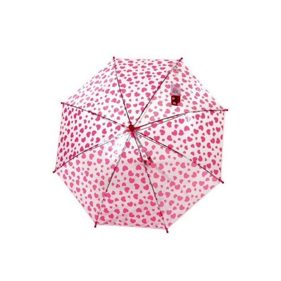 Clearance Parapluie Enfant Transparent Avec Des Coeurs