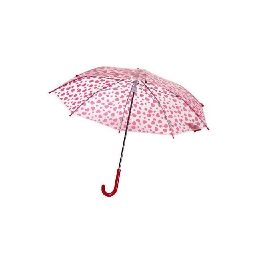 Clearance Parapluie Enfant Transparent Avec Des Coeurs