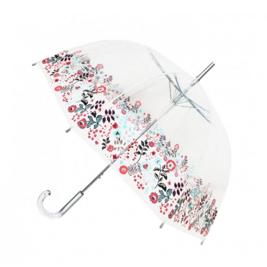 Clearance Parapluie Transparent Cloche Guirlande De Fleurs