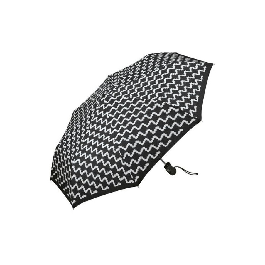 Clearance Parapluie Pliant Esprit Noir Et Blanc Ondulations