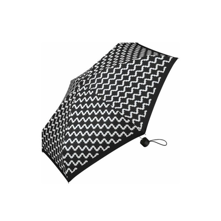 New Mini Parapluie Pliant Esprit Noir Et Blanc Ondulations