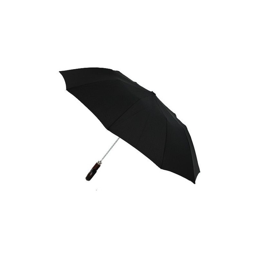 New Parapluie Pliant Poigne Bois Et Cuir