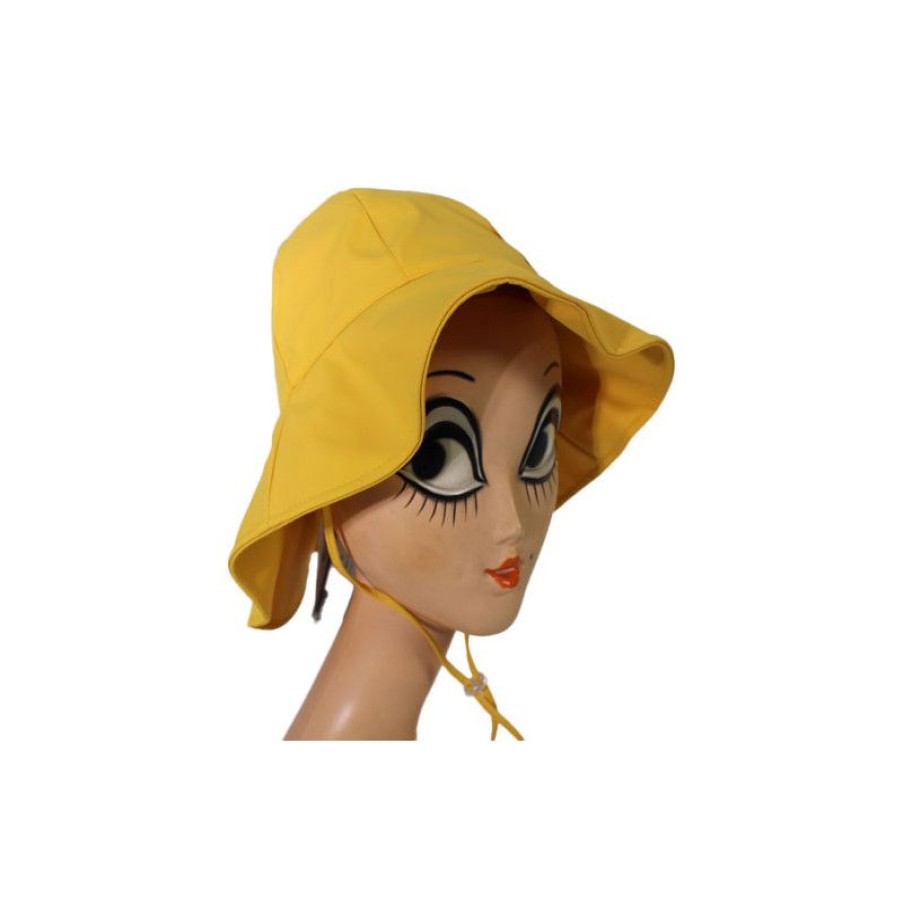 Hot Chapeau De Pluie Jaune Large Revers