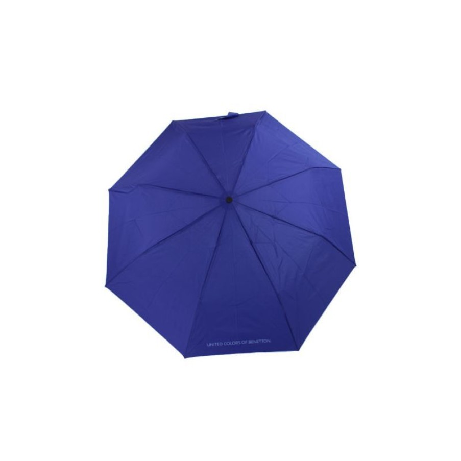 Clearance Parapluie Automatique Pliant Bleu Profond Benetton