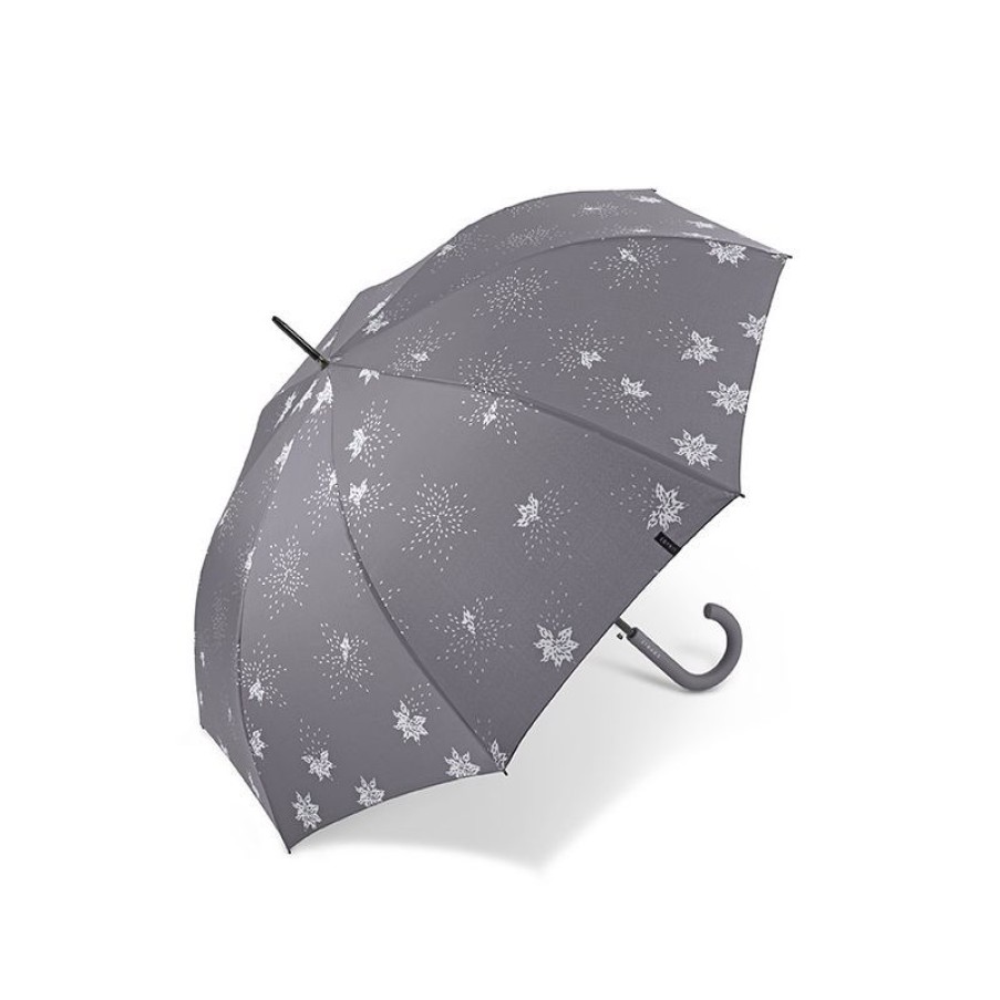 Best Parapluie Canne Esprit Etoiles Argent Fond Gris