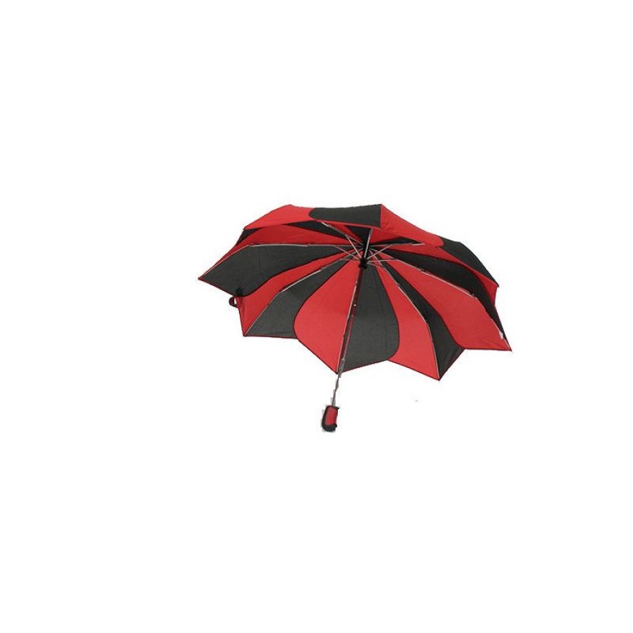 Clearance Parapluie Pliable Noir Et Rouge Pierre Cardin Sunflowers Forme Fleurs