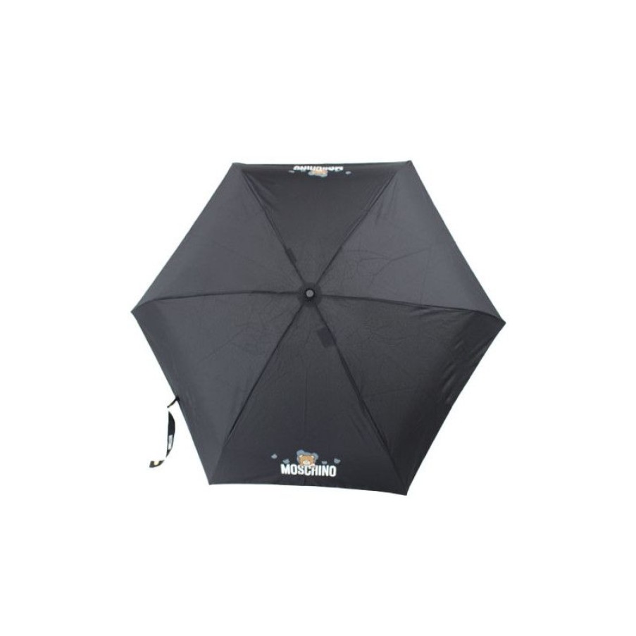 Clearance Mini Parapluie Noir Moschino Teddy Bear Avec Trousse