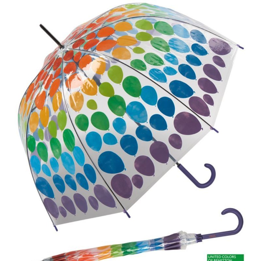 New Parapluie Transparent Cloche Ballons Multicolores