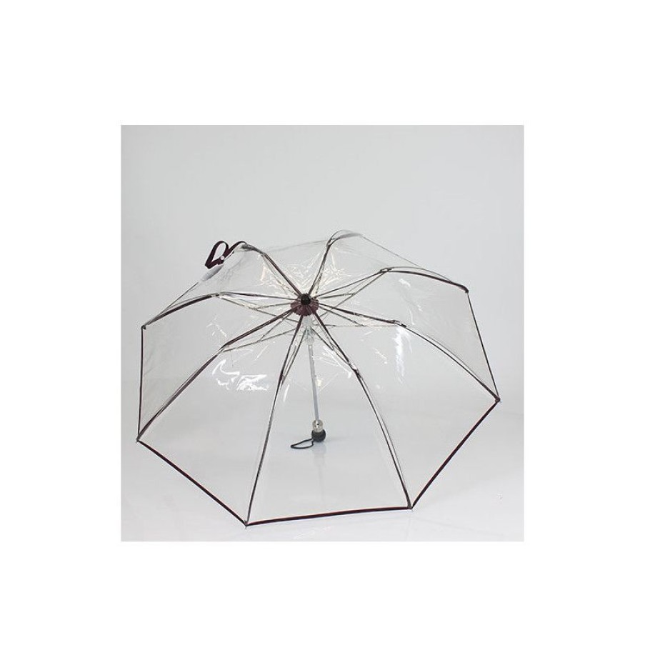 Wholesale Parapluie Pliable Transparent Liseret Violet