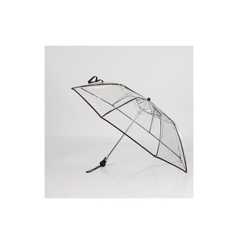 Wholesale Parapluie Pliable Transparent Liseret Violet