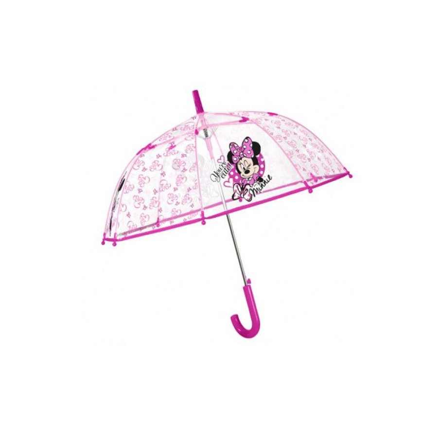 Clearance Parapluie Cloche Transparent Minnie Rose