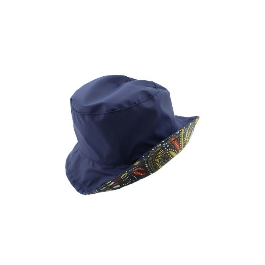 Wholesale Chapeau De Pluie Bleu Revers Motif Floral