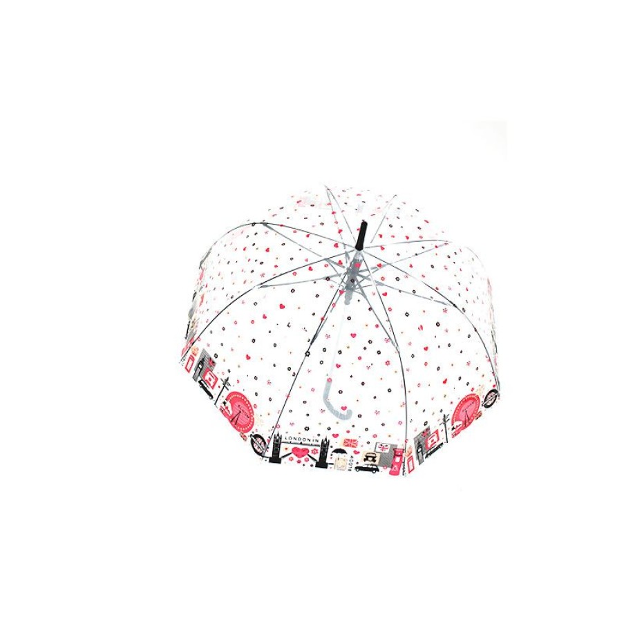 Wholesale Parapluie Transparent Cloche Anglais Motif Londres