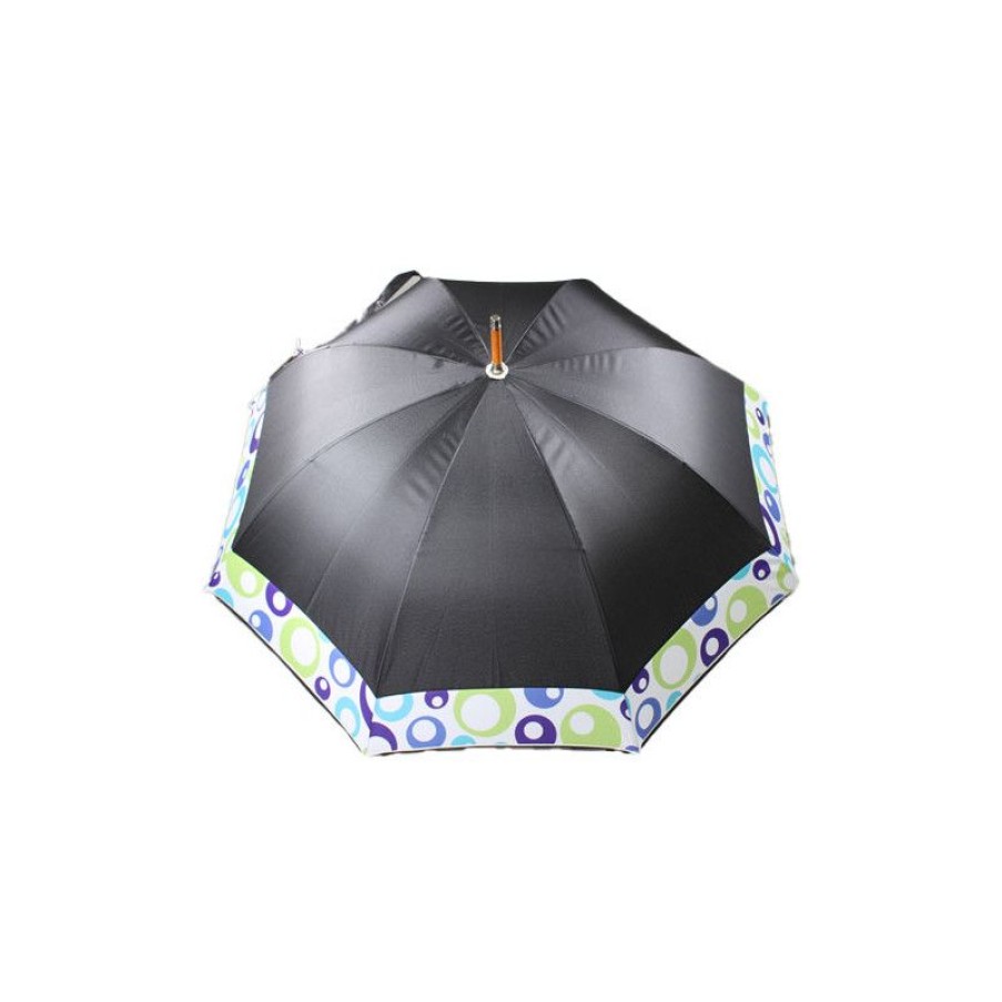 New Parapluie Canne Noir Liseret Bulles Fabrication Franu00E7Aise