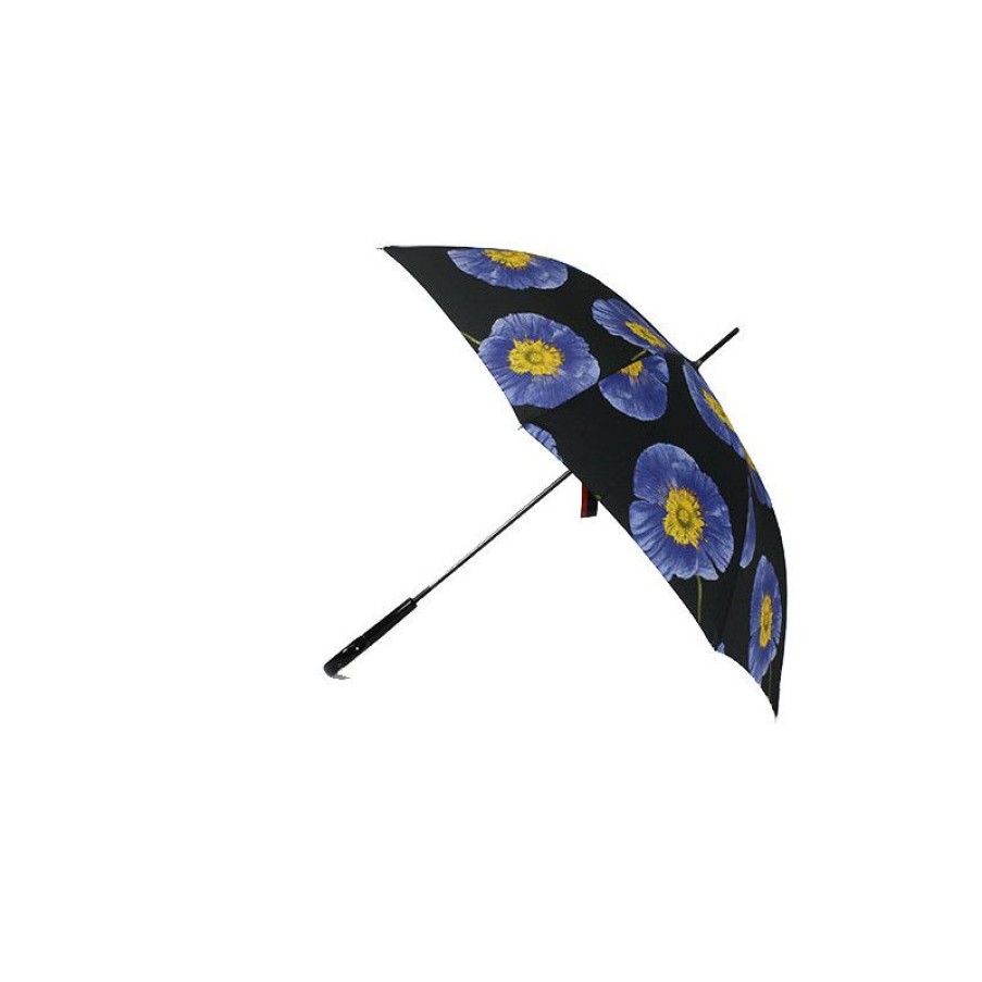 New Parapluie Canne Pierre Cardin Fleurs Dautomne Noir Et Violet