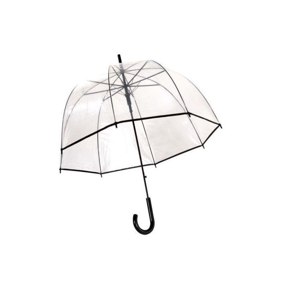 Online Parapluie Transparent Cloche Liseret Noir