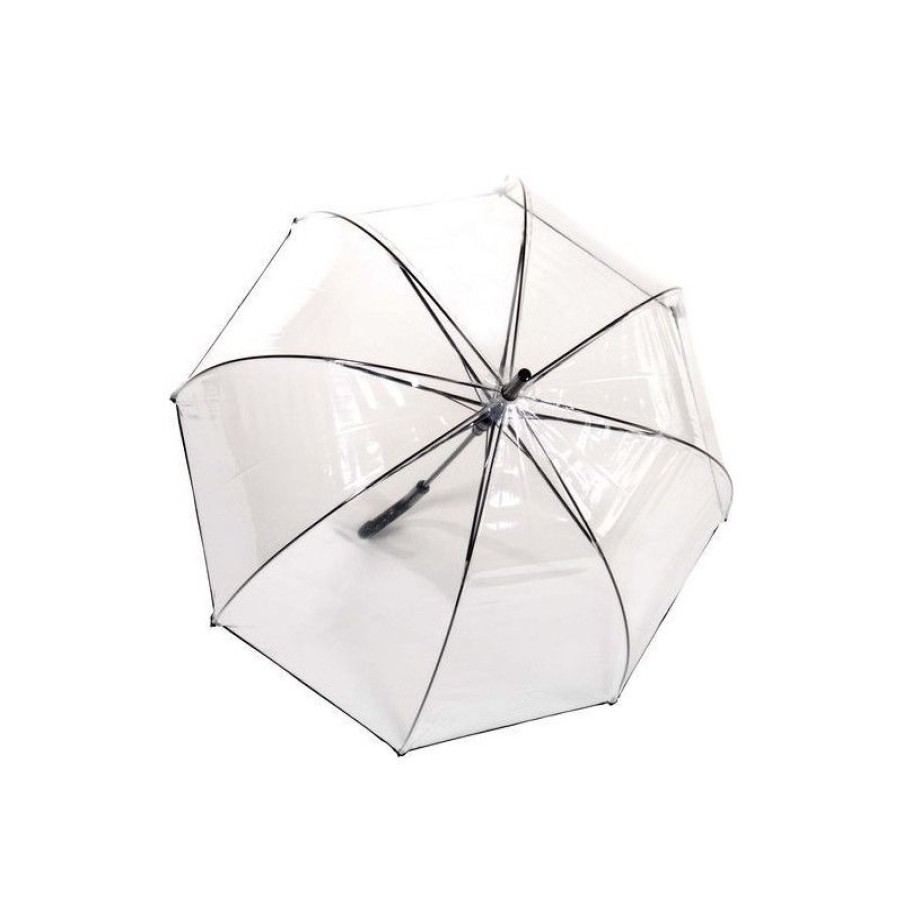 Online Parapluie Transparent Cloche Liseret Noir