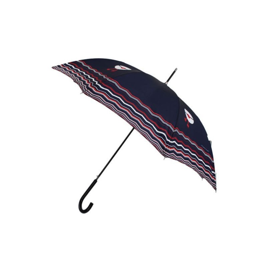 New Parapluie Canne Bleu Marine Matelote