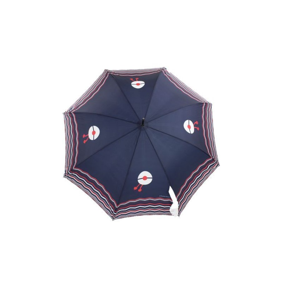 New Parapluie Canne Bleu Marine Matelote