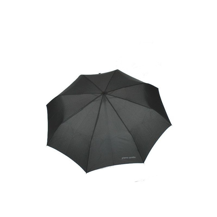 Online Parapluie Pliant Noir Poigne Ronce De Noyer Pierre Cardin Automatique