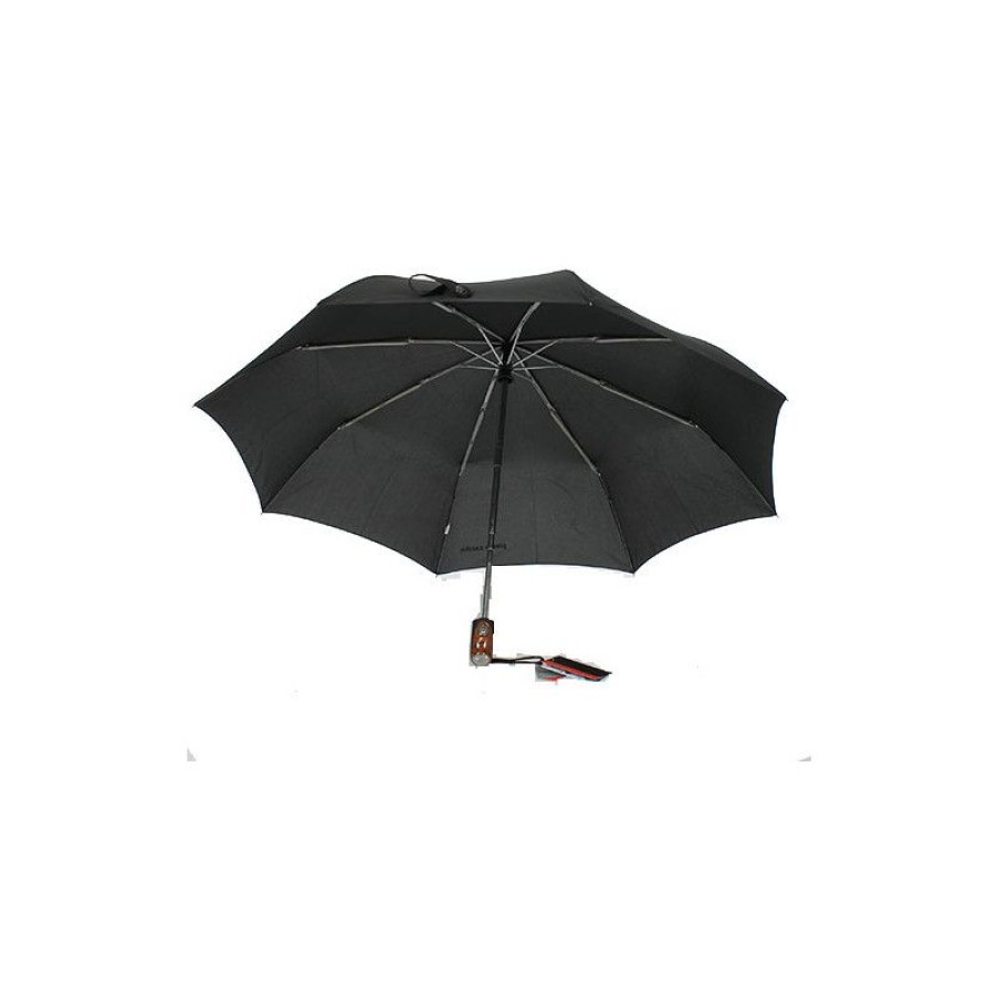 Online Parapluie Pliant Noir Poigne Ronce De Noyer Pierre Cardin Automatique