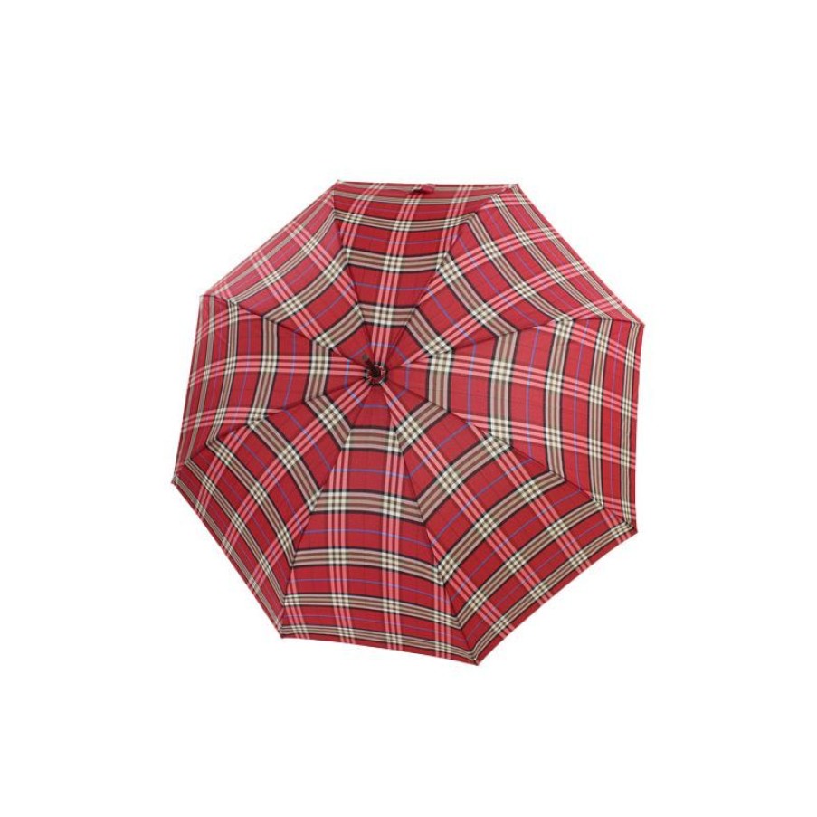 Clearance Parapluie Canne Cossais Rouge Tempu00Eate