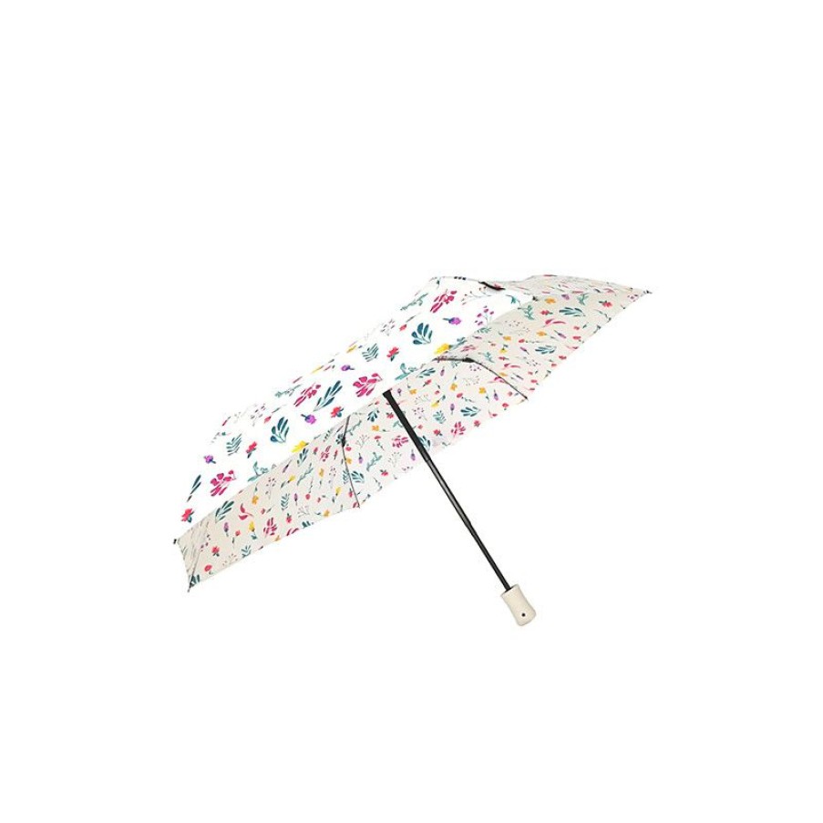 New Petit Parapluie Pliable Solide Ouverture Et Fermeture Automatique A Fleurs