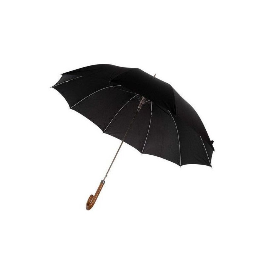 Wholesale Grand Parapluie Noir 10 Baleines Poigne Bois