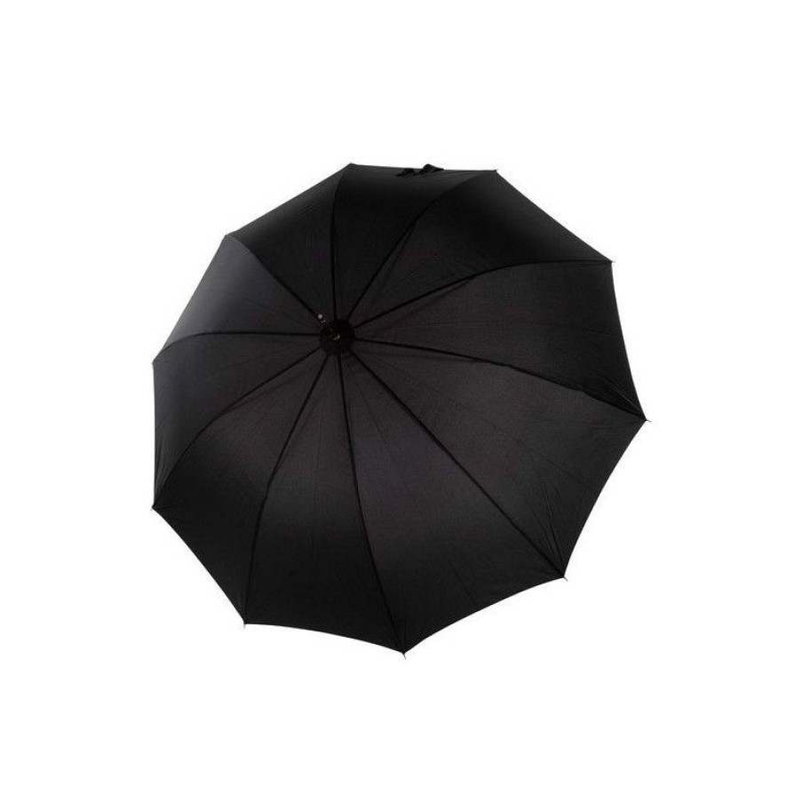 Wholesale Grand Parapluie Noir 10 Baleines Poigne Bois