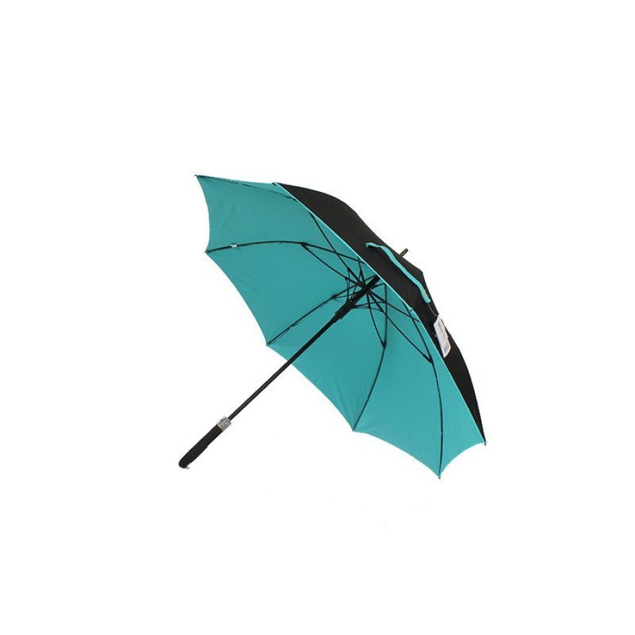 New Parapluie Rsistant Au Vent Noir Et Turquoise