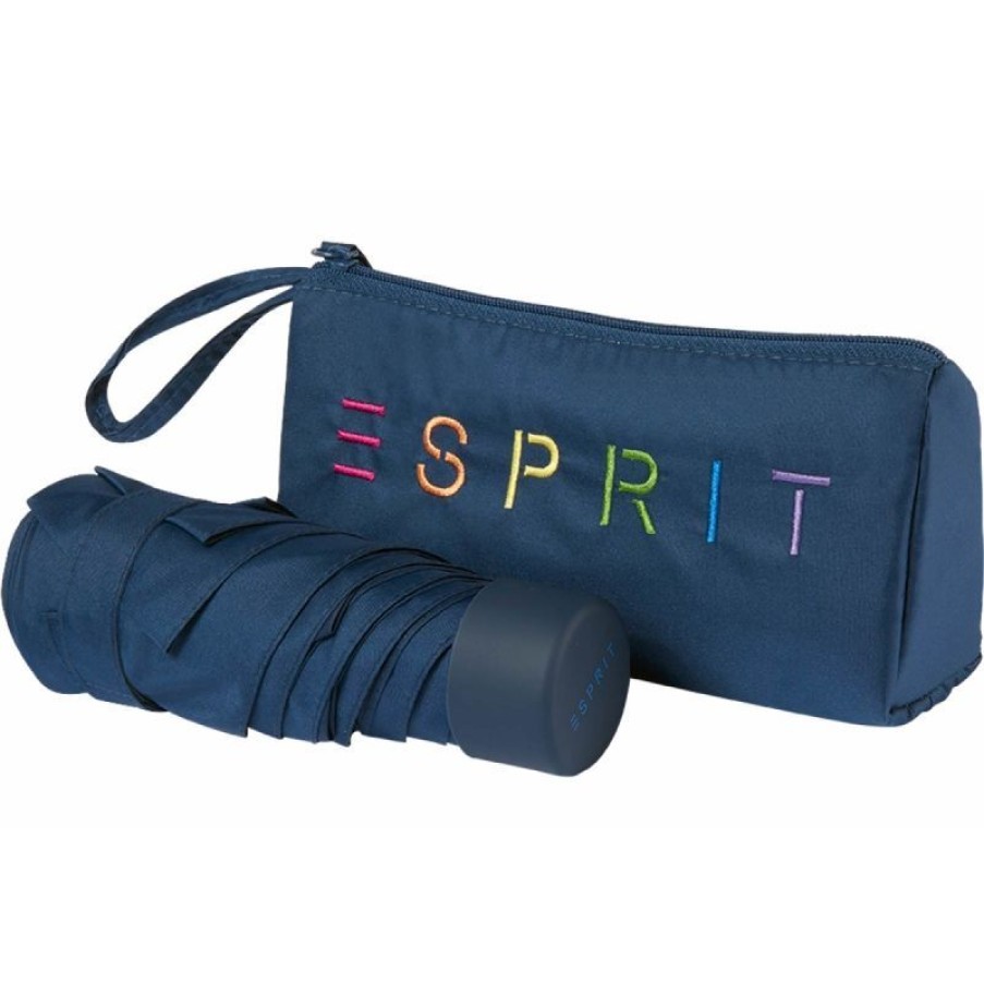 New Mini Parapluie Pliant Esprit Bleu Avec Trousse