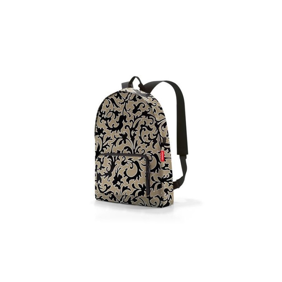 New Sac A Dos Pliable Taupe Motif Baroque