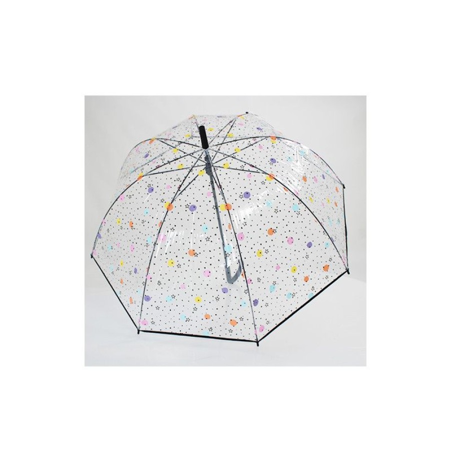 Clearance Parapluie Cloche Transparent Pois Et Toiles