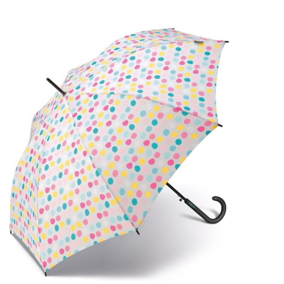 New Parapluie Long Benetton Pois De Toutes Les Couleurs