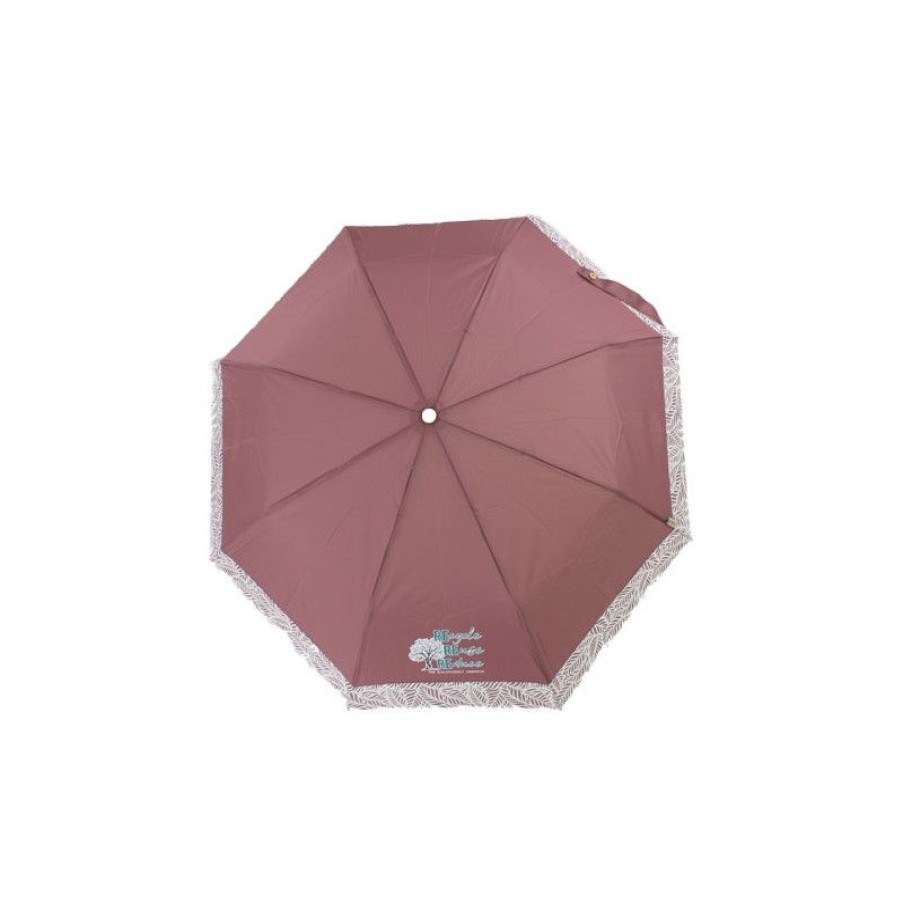 Clearance Parapluie Pliable Cologique Couleur Prune Ouverture Automatique